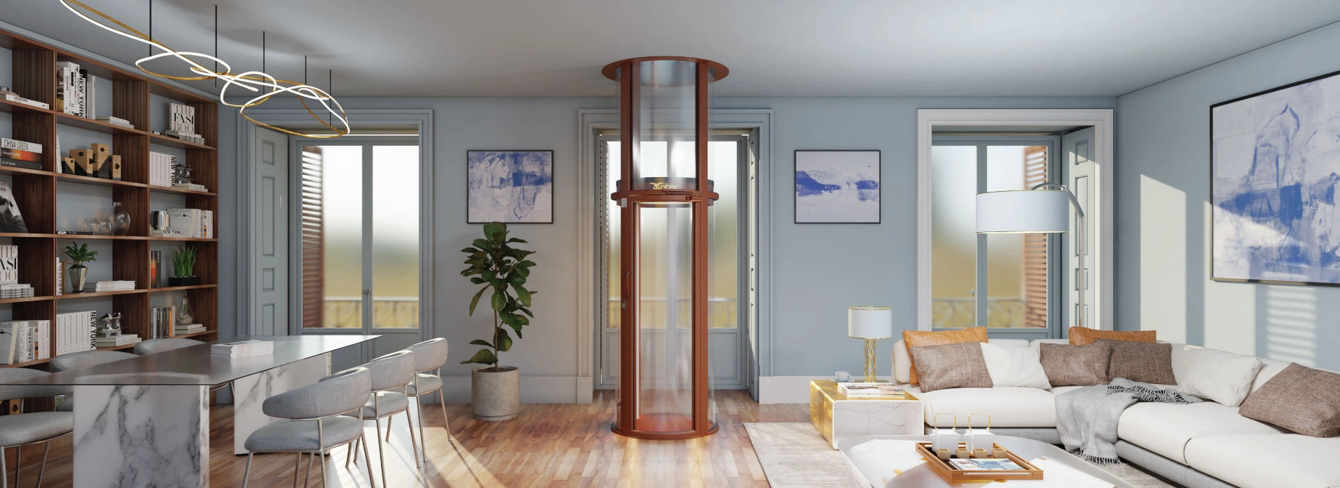 glass elevator residential
