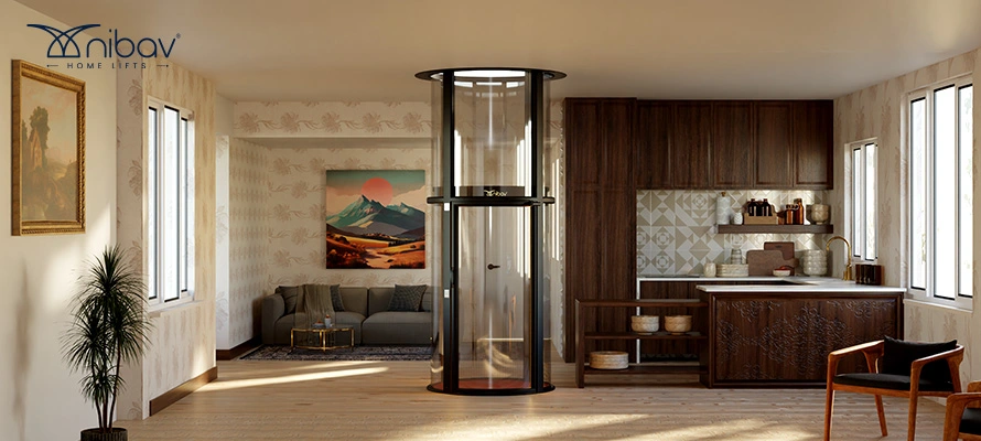 indoor glass elevator